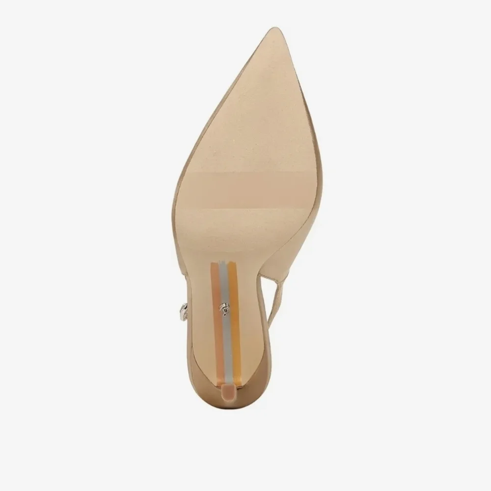 🤎▪️Sam Edelman ▪️Ecru Alina Dress  Slingback Heels